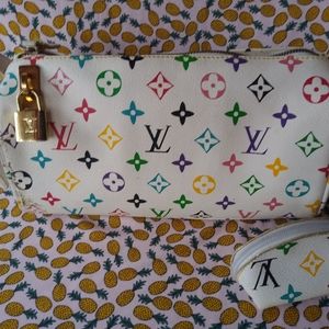 White Multi Colored Purse